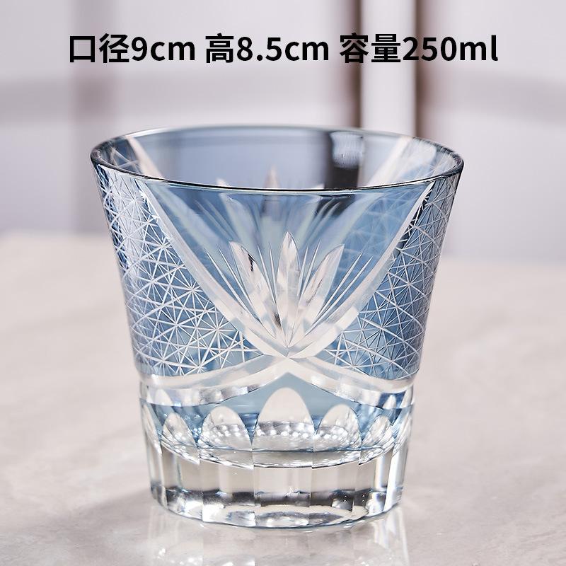 Японский хрустальный бокал в стиле Эдо, подарочная коробка из резного стекла ручной работы