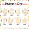 30/36/60pcs 1 Set Wooden Wooden Easter Pendant DIY Painting Craft Easter Hanging Ornament Happy Easter Rabbit Easter Egg Pendant