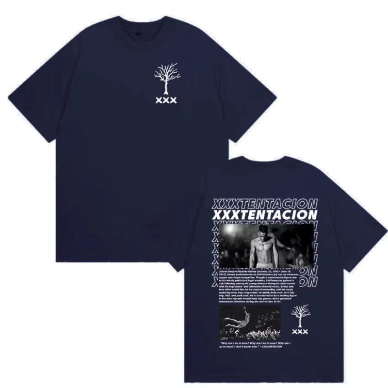 Rapper Xxxtentacion Album 2026 Graphic T Shirt Unisexs Vintage Gothic Loose Clothing Tshirts Hip Hop Short Sleeve Cotton Tshirts
