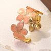 Non-Fading Flower Bangle Opening Design Women Wristband Cuff Bangle Bracelet  Valentine's Day Gifts