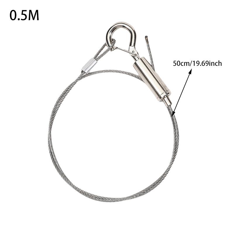 Adjustable Automatic Wire Rope Spring Hook Clothesline Picture Hanging Solution System Suspension Code Stainless Steel Cable