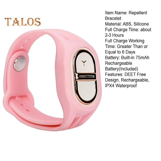 Электронный ультразвуковой репеллентный браслет DEET Free перезаряжаемый портативный водонепроницаемый для походов на открытом воздухе для взрослых и детей репеллентный силиконовый браслет