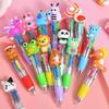 Cute Retractable Round Ballpoint Pens,  Stick Construction Type, Plastic Material, for School and Office Supplies
