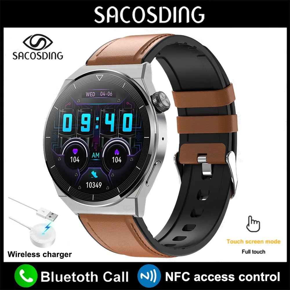 SACOSDING NFC Смарт-часы для мужчин GT3 Pro AMOLED 390*390 HD экран сердечного ритма Bluetooth вызов IP68 водонепроницаемые умные часы для Huawei Xiaomi