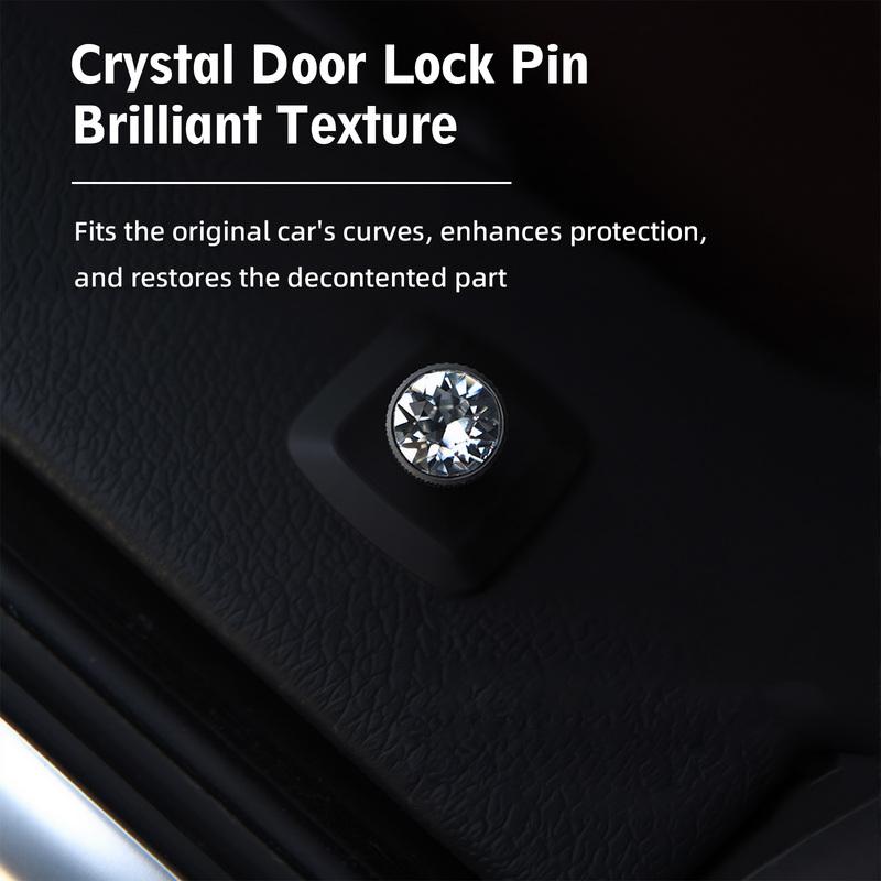 Crystal Door Lock Pin Sturdy Decorative Automotive Accessories For BMW E46 E34 F25 E60 F10 F30 E36 E31 E39 E90 F20 E91 G20 X5
