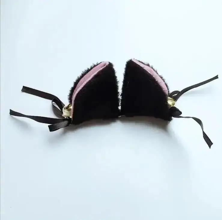 1 пара милых кошачьих ушек с колокольчиками, заколка для волос, женская, для косплея, аниме-костюма, Хэллоуина, вечеринки по случаю дня рождения, модные аксессуары для волос для девочек