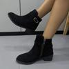 Fashion Versatile Comfortable with Skirt Women's Skinny Boots 2025 Autumn and Winter New Retro Side Zipper Short Boots Women's