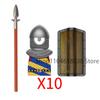V1002 Средневековые лучники Рыцари Замковые стражники Паладины Рыцарь Черные орлы Рыцари Тяжелая броня Строительные блоки Аксессуары Игрушки