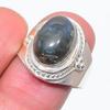 Лабрадорит Ручная работа 925 Стерлинговое серебро Ювелирное кольцо Размер 8.5 t3Q65