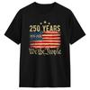 250 лет Американского флага 250-летие США 4 июля 100% Хлопок Футболка Для Мужчин Футболки Круглый Вырез Футболка Больших Размеров Топы