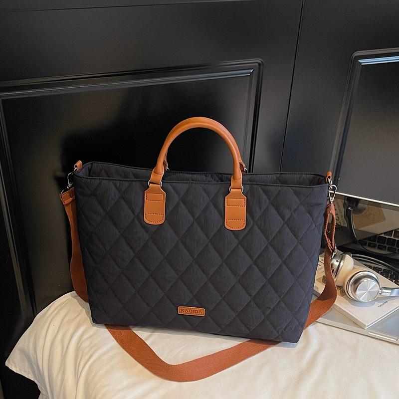 Новая бриллиантовая повседневная хлопковая сумка модная сумочка для поездок универсальная хлопковая стеганая сумка через плечо большой вместимости сумка-мессенджер женская