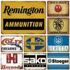 Metal Tin Signs Pistol Stonger Beretta Wesson Colt Vintage Funny Art Wall Decorations for Home Man Cave Garage Cafe Bars Clubs