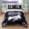 Led Zeppelin Print 3Pcs Bedding Set Duvet Cover With Two Pillowcases Soft Bed Linen For Household Bedroom