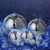 Lighting Reflection Mirror Ball Multi-Size Hanging Mirror Disco Ball Silver for Party Holiday Festivals