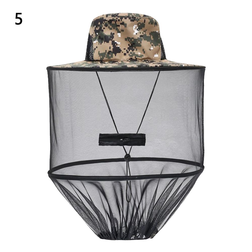 Casual Hidden Net Mesh Foldable Outdoor Sunscreen Mosquito Hat Repellent Protection Fishing Cap
