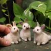 Handmade Rabbit Easter Needle Felted Baby Bunny Statue Home Decor