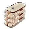Automatic Rolling Egg Container Fridge Storage Box Food Grade BPA Free Transparent Stackable Fridge Organizer