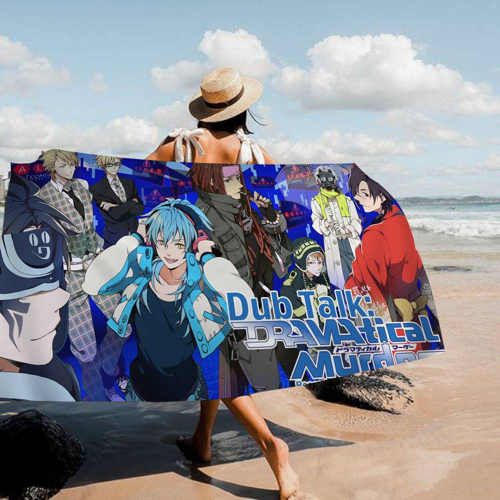 BL Game D-Dramatical M-Murder Anime Beach Swimming Towel Soft Absorbent Washcloth Children's Gifts for Kids Travel Camping Gym