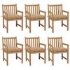 Day and Night - Day and Night Garden Chairs 6 Pcs Solid Teak Wood Beige Cushions