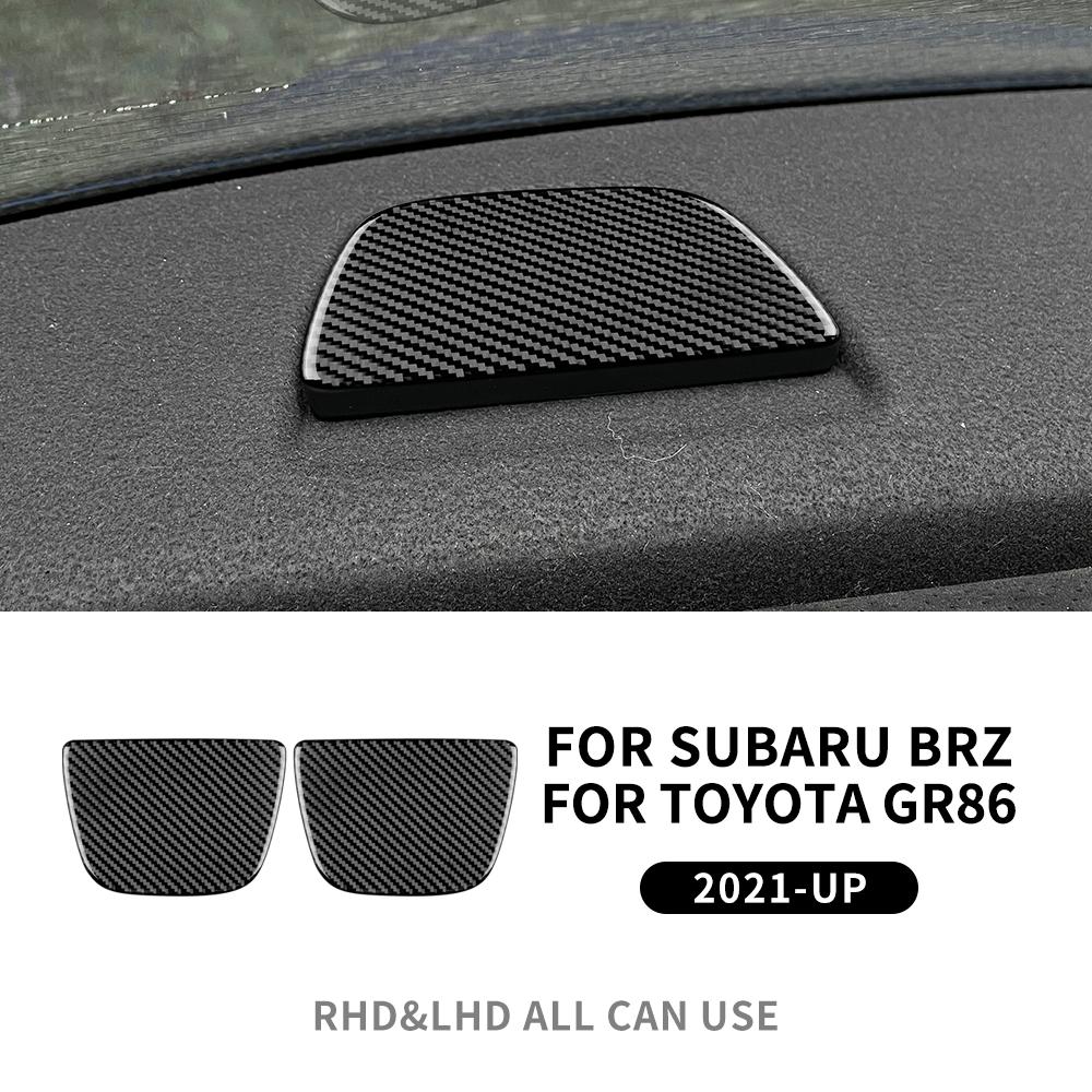 Real Soft Carbon Fiber Interior Trim For Subaru BRZ Toyota GR86 2021 2022 2023 2024 Car Rear Seat Top Cover Sticker Accessories