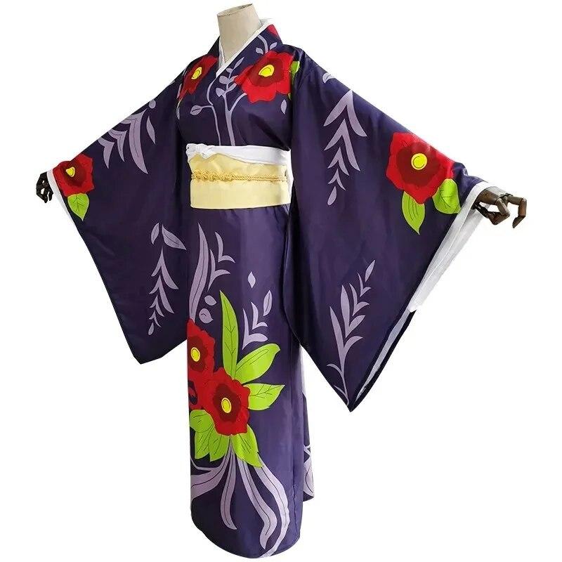 Аниме Demon Slayer Kimetsu no Yaiba Косплей Костюм Тамайо Униформа Кимоно Хэллоуин Карнавальная праздничная одежда Экипировка Костюм