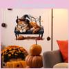 Halloween Witch Hat Cat Wall Sticker Pvc Decor For Living Room And Decor Home