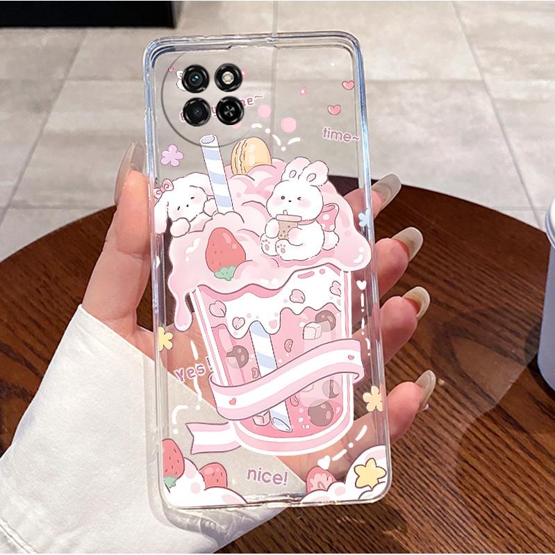 Чехол для Itel S23 S665L Прозрачный Роскошный Милый Кролик Любовь Смешной Кот Мультяшный Мягкий Силиконовый TPU Чехол для Телефона Для ItelS23 S 23 Задняя Крышка