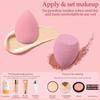 Beauty Egg Set Mini Треугольный пальчиковый пудреница Flocked Рассыпчатая пудра Воздушный кушон Макияж Яйцо Спонж Темпера Макияж Яйцо