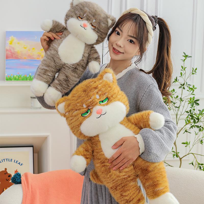 Новый узор Плюшевая игрушка кошка Кукла Милая кошка Забавная кукла с выражением Девочка Подушка для обнимания
