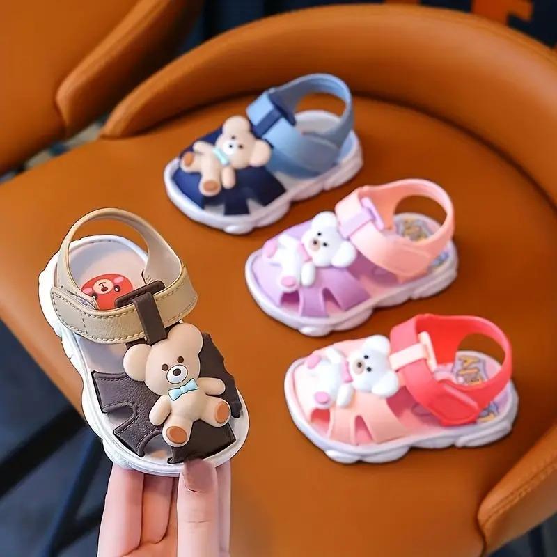 Adorable Trendy Cartoon Bear Sandals Shoes for Baby Boys
