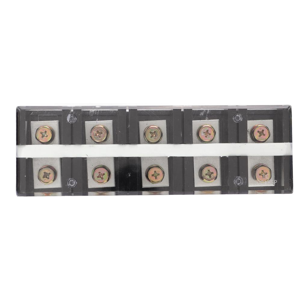 Terminal Strip Dual Row High Current Screw Terminal Block with PC Cover for Lighting Power Distribution 200A 600V 5