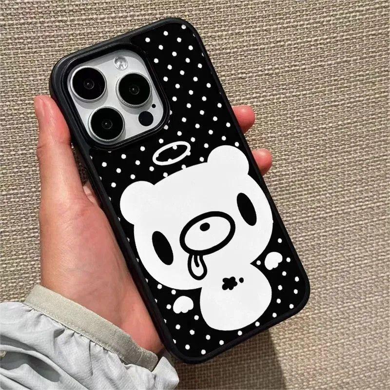 Милый Чехол Для Телефона С Узором Из Волн И Ангела-Медведя Для IPhone 17 16 15 14 13 12 11 Pro Max 13 12 7 8 Plus Ударопрочные Мягкие Чехлы Coque