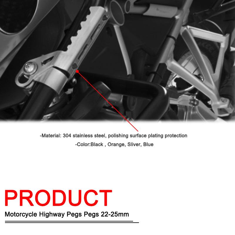 Передние подножки для мотоцикла, складные подножки, зажимы 22-25 мм для BMW R1250GS R1200GS LC S1000XR F750GS F850GS R 1200GS