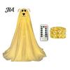 Outdoor Ghost Dog with Lights Lighted Halloween Decoration, Battery Operated Freestanding Spooky Glowing for Patio Remote And String Light Front Door,