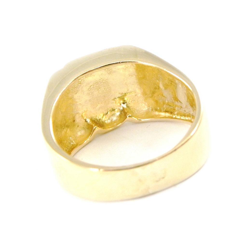 Кольцо с печаткой позолоченное 'Charles' золото - 12x14 мм