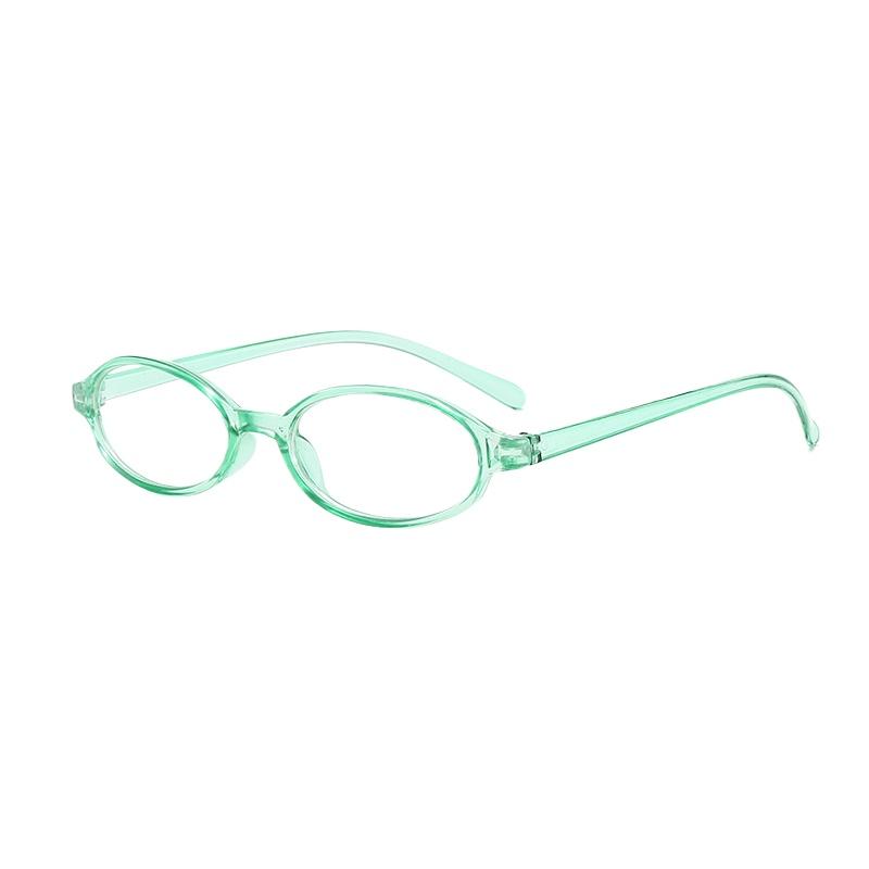 New Retro Oval Small Frame Flat Mirror  Personalized Women'S Anti Blue Light Eyeglasses Small Frame Oval Glasses