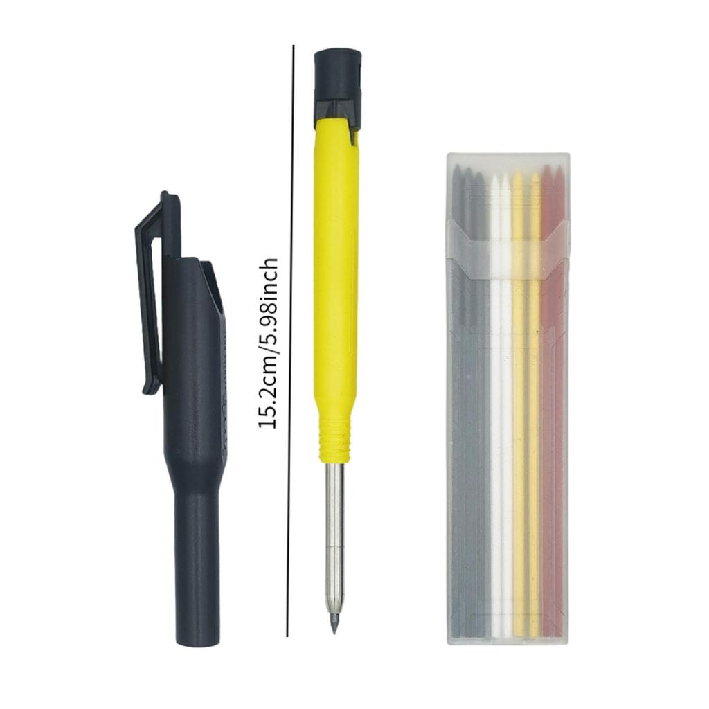 Плотницкий карандаш со стержнем, маркер с длинным носиком и глубоким отверстием для росписи стекла