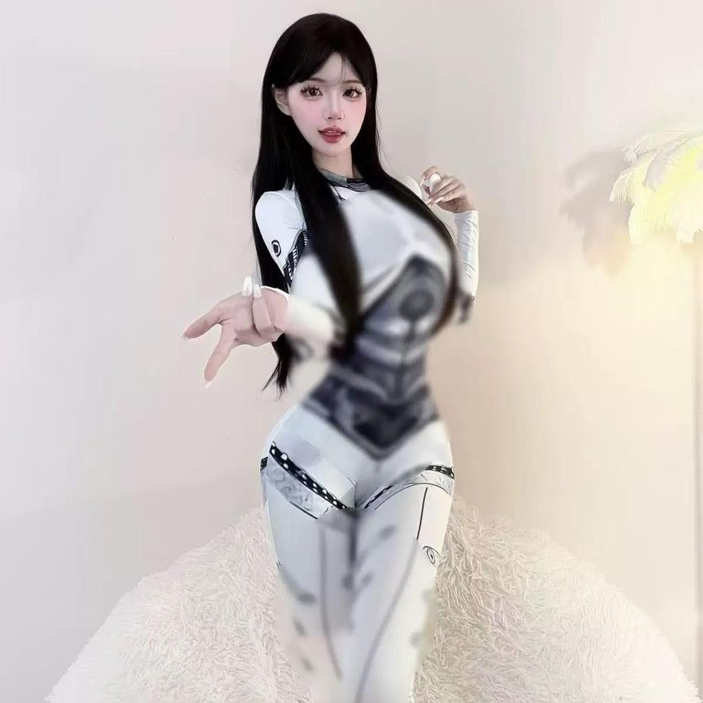 Super Sexy Cosplay Full Body Zentai Long Disguise Open Stretchable Swimsuit Cute and Smooth To the Elastic and Popular Anime Costume for Perfect for