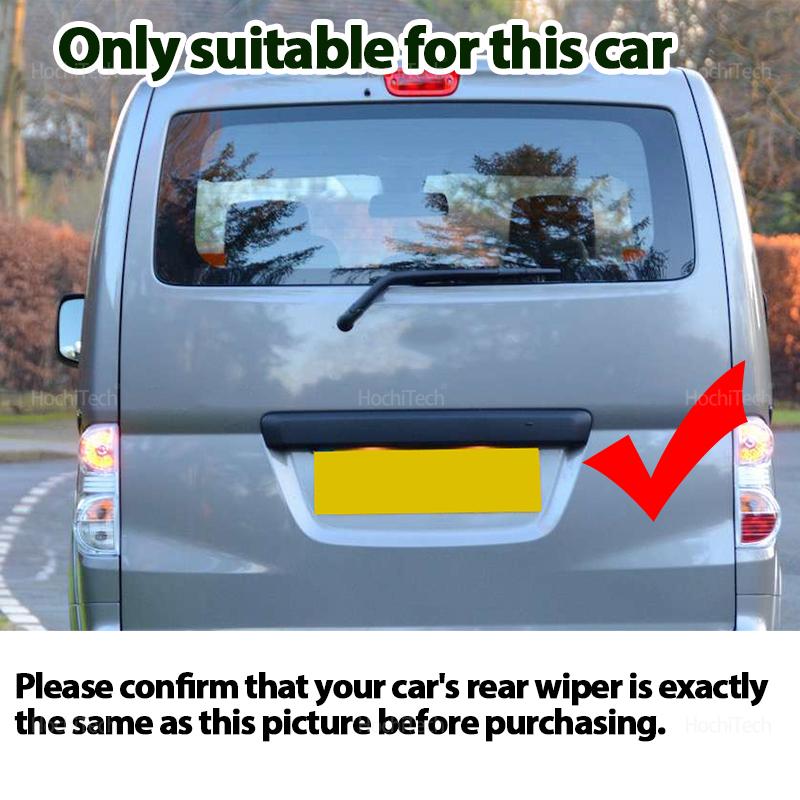 For Nissan NV200 2009- Auto ABS Rear Wiper Arm and Rear Blade Replacement Kit Parts 2015 2016 2017 2018