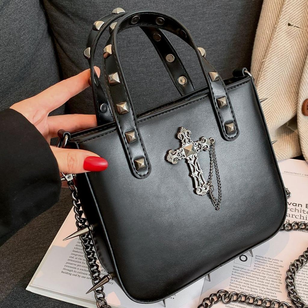Забавная индивидуальная сумка трендовая модная сумка Willow Nail Chain Bag Cross Skull на одно плечо женская сумка через плечо