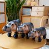Simulated Hippo Plush Toys 30-40cm Cotton Stuffed 3-d Print Hippo Doll Cool Room Decor Office Nap Pillow Kids Birthday Gift