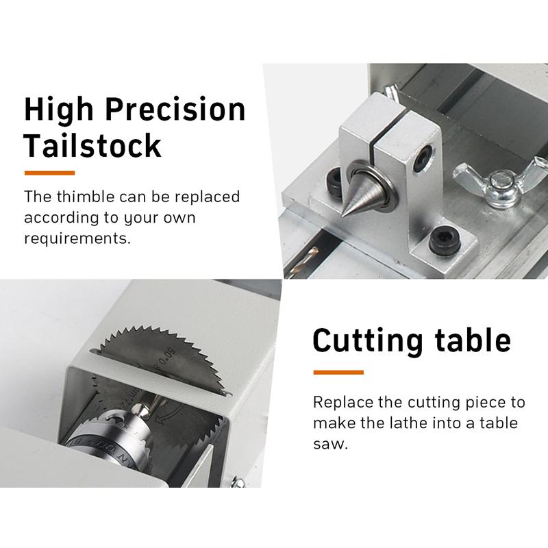 Мини-токарный станок DC12-24V Инструменты Станок для бусин Деревообработка Сделай сам Миниатюрный токарный станок с насадкой для резьбы по дереву Деревотокарный станок