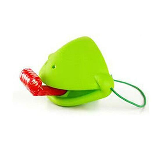 Frog Tongue Tabletop Game: Blow-up Chameleon Lizard Mask for Parent-Child Play
