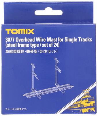 TOMYTEC TOMIX N Gauge Single-Track Overhead Line Poles Steel Frame Type 24 Pieces S 3077 Model Railway Supplies