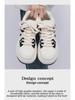 Women's High-Top Thick-Soled Warm Cotton Sneakers ZHQ5250-1 - Winter Cold-Proof, Plus Velvet, All-Match.