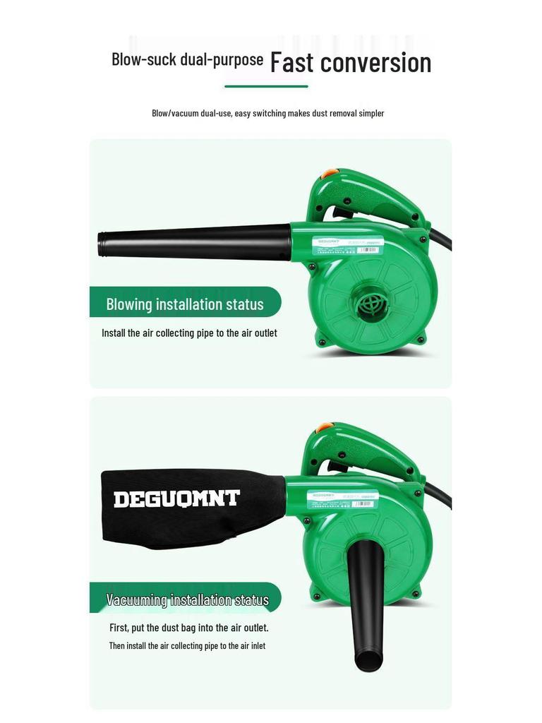 220V High-Power Industrial Blower Dryer and Vacuum Cleaner for Dust and Ash Removal