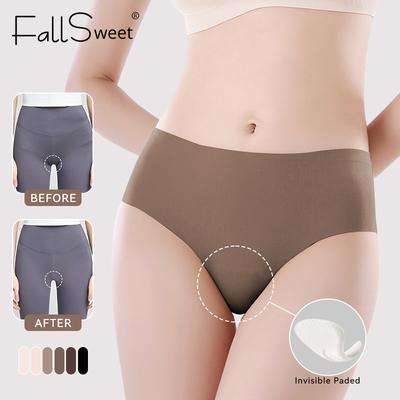 Бесшовные трусики из ледяного шелка, женские невидимые трусы-слипы со средней посадкой, дышащие, для йоги и фитнеса