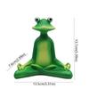 Green Zen Meditation Frog Statue Resin Crafts Garden Animal Figurine  for Outside Lawn Outdoor