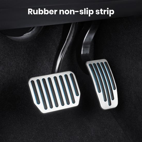 Foot Pedal Pad Replacement Non-Slip Accelerator Brake Foot Rest Pedal Extender Easy To Install Auto Aluminum Pedal Covers Accessories
