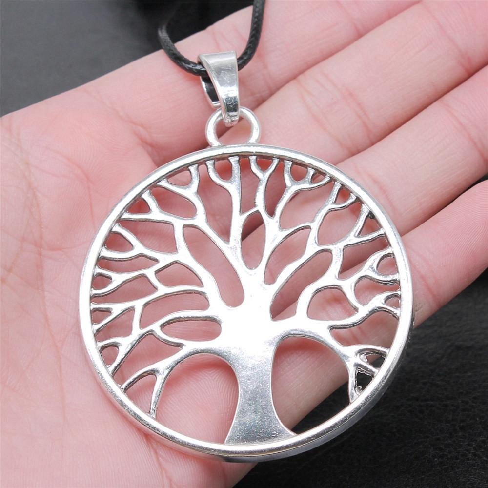 Ожерелье из кожи «Дерево жизни» 45 см, мужское украшение, свадебная годовщина, эстетические аксессуары